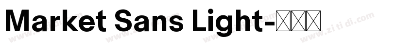 Market Sans Light字体转换